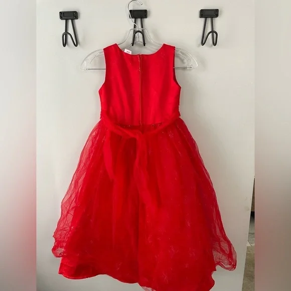 Unbranded, girls 5-6 years old, red poofy formal tulle skirt dress ball gown - Picture 3 of 7